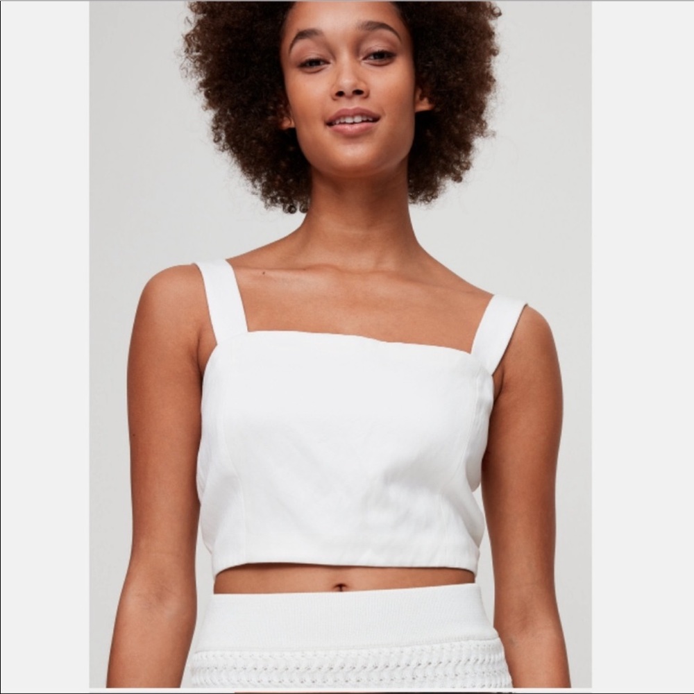 Aritzia Wilfred Cézanne Cropped, Square Neck Tank